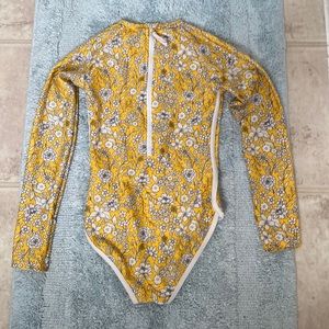 Art Class Yellow & white flower bathing suit in size M (7/8)